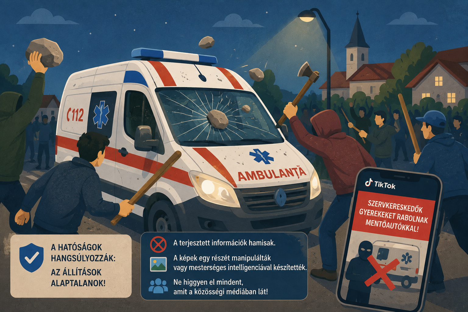 Rémhírek miatt támadtak mentősökre Erdélyben