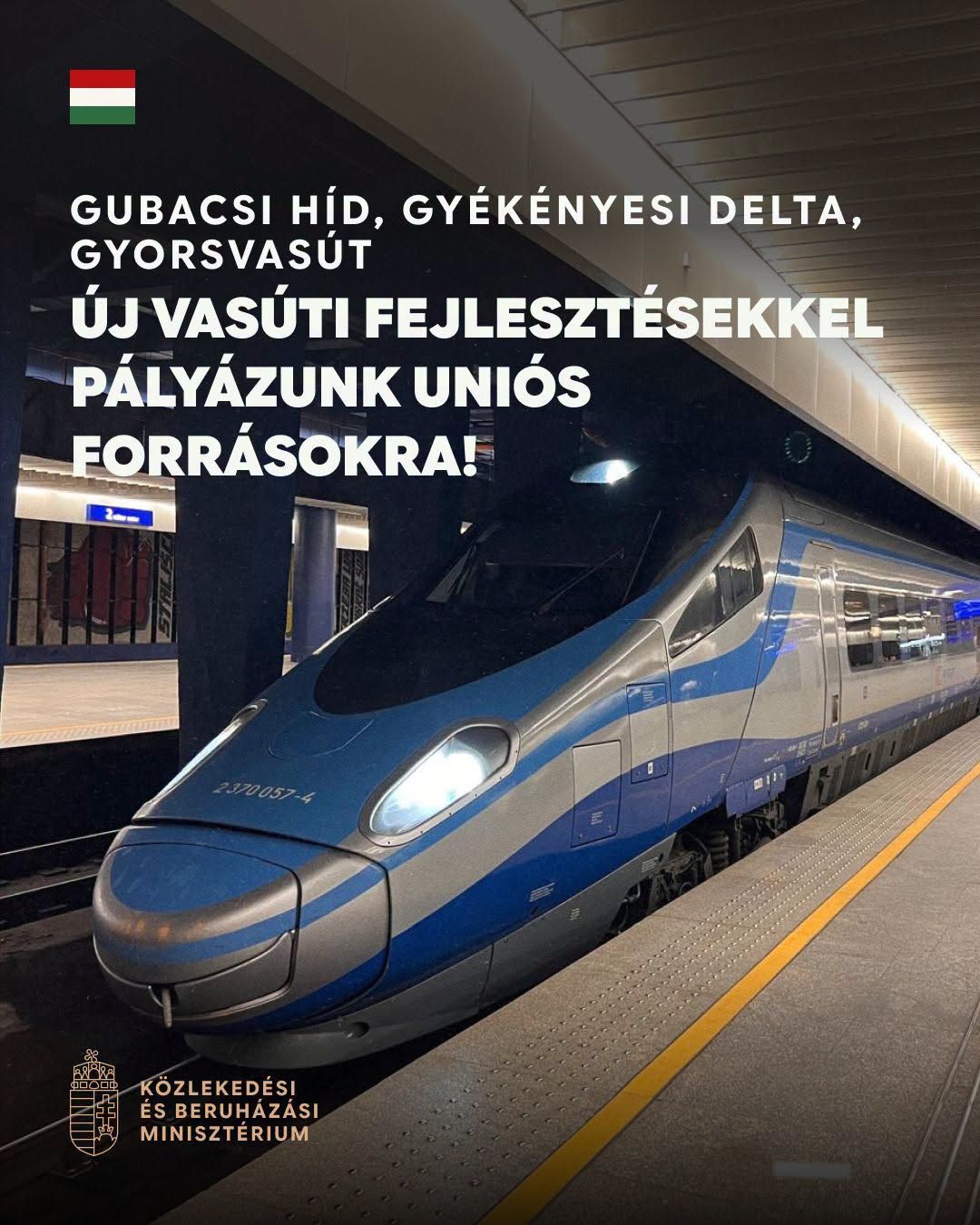 Három kiemelt vasúti fejlesztéssel pályázik uniós forrásokra a kormány