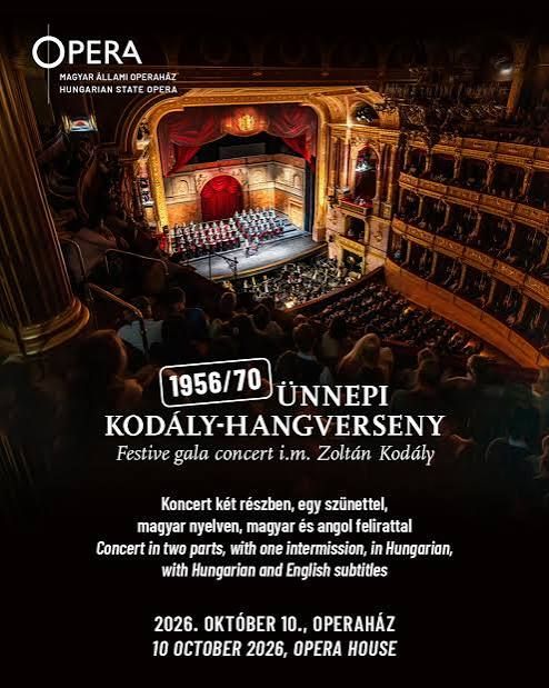 Kodály Zoltán műveivel emlékezik 1956-ra az Opera. 